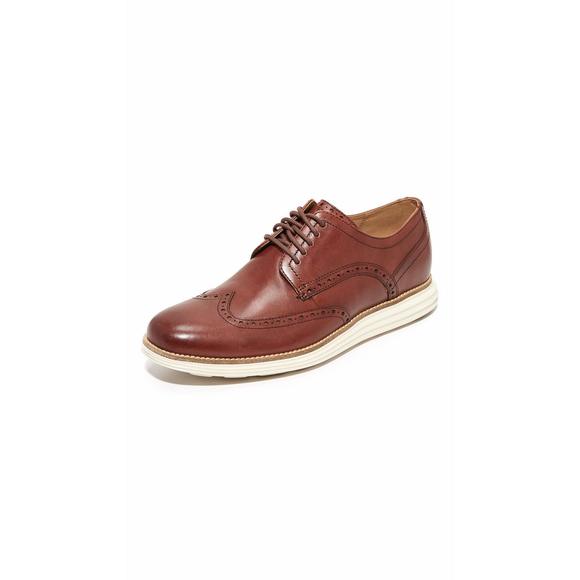 COLE HAAN MEN'S ORIGINAL GRAND SHORTWING OXFORD SHOE WOODBURY LEATHER/IVOR